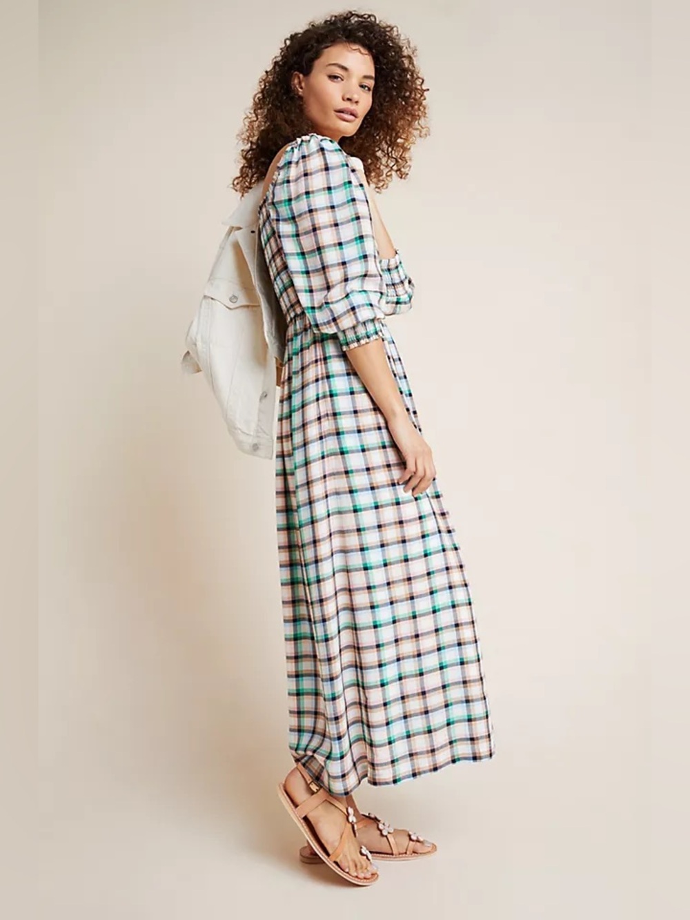 Anthropologie Maeve Cerie Smocked Midi Dress in XS